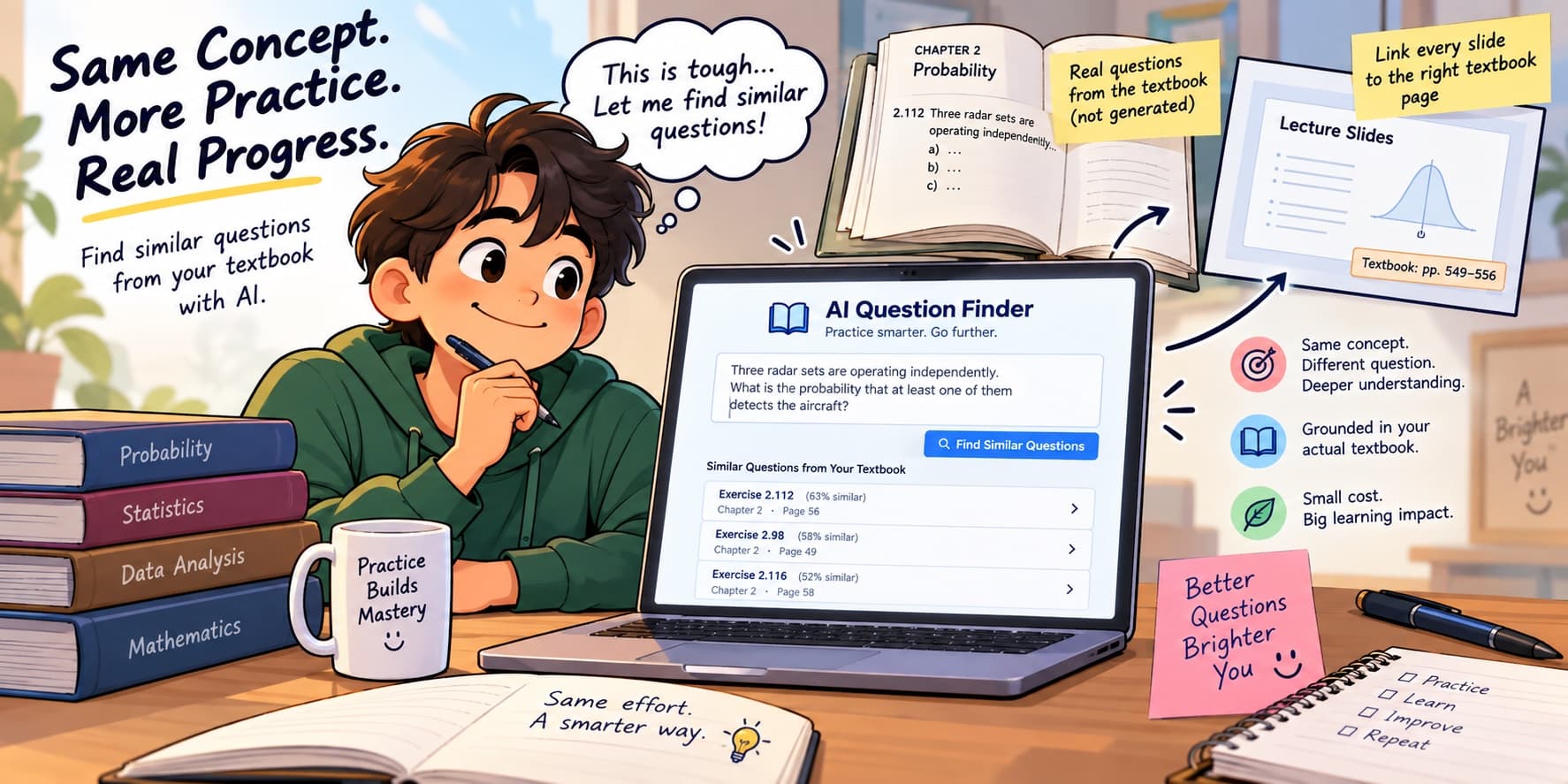 Using AI to Find Similar Textbook Questions